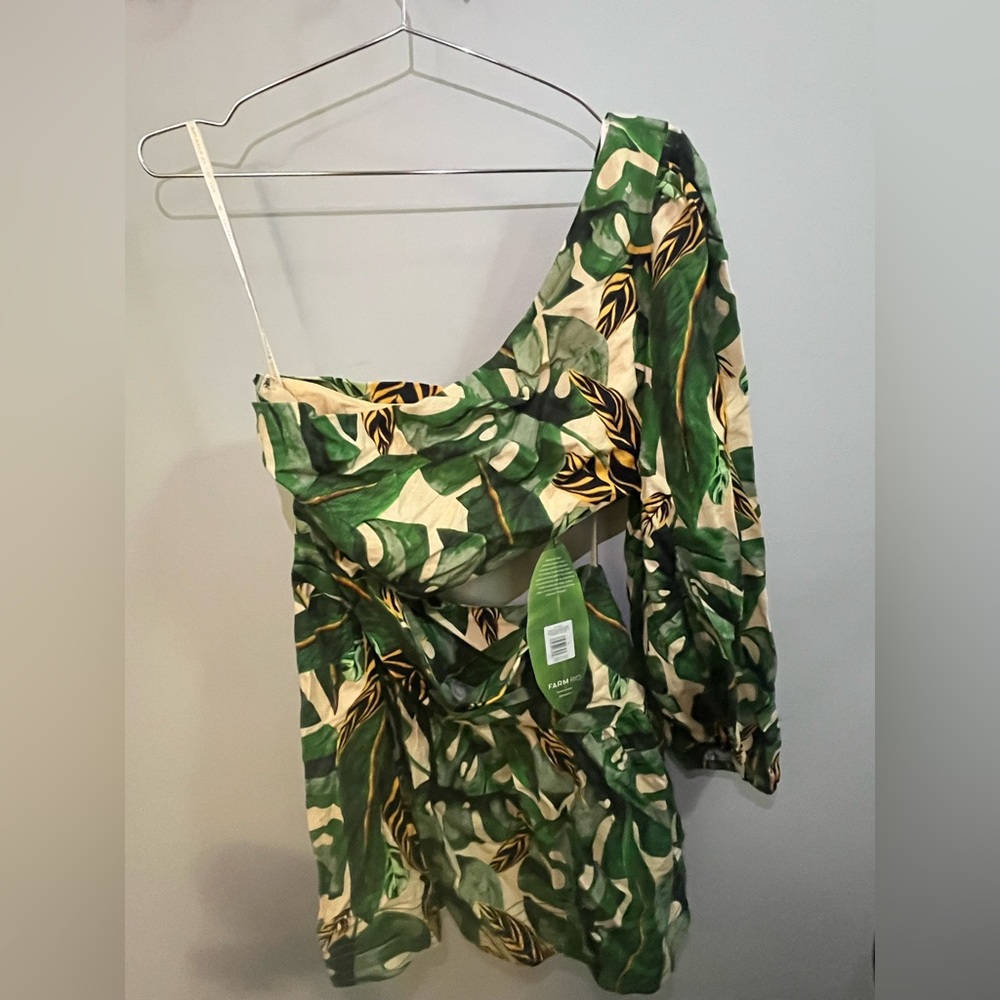 FARM Rio Green One Shoulder Dress - Picture 3 of 3
